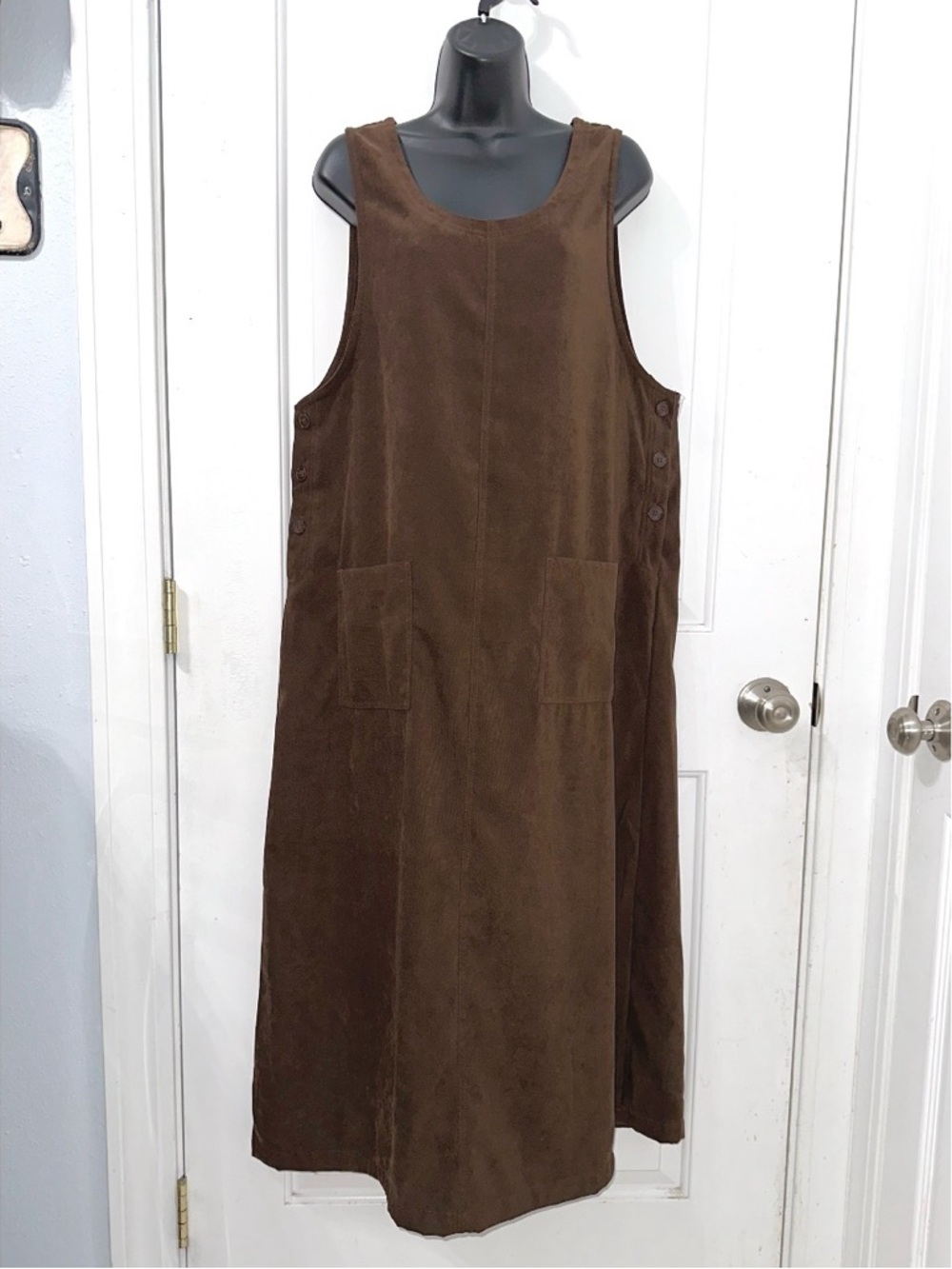 Original TY Wear Women's Dress Size 14 Brown Jumper, MIDI Length Vintage 90s